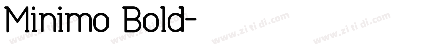 Minimo Bold字体转换